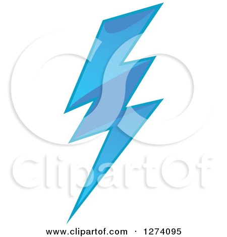 Clipart of a Bolt of Blue Lightning 18 - Royalty Free Vector Illustration by Vector Tradition SM