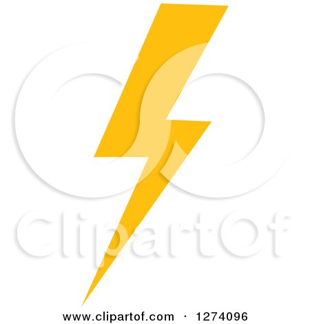Clipart of a Bolt of Yellow Lightning 13 - Royalty Free Vector Illustration by Vector Tradition SM
