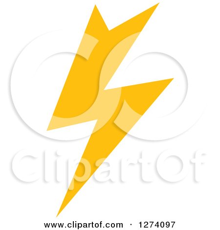 Clipart of a Bolt of Yellow Lightning 14 - Royalty Free Vector Illustration by Vector Tradition SM