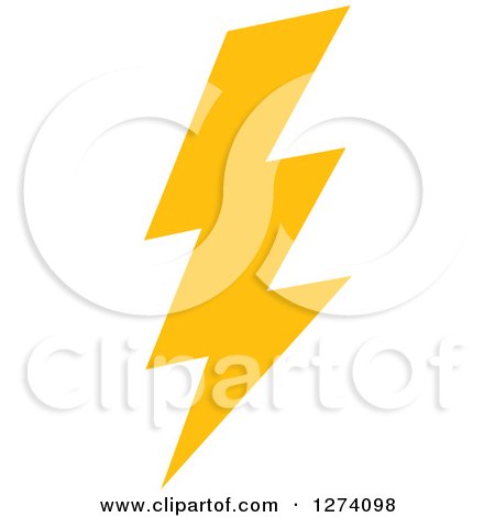 Clipart of a Bolt of Yellow Lightning 12 - Royalty Free Vector Illustration by Vector Tradition SM