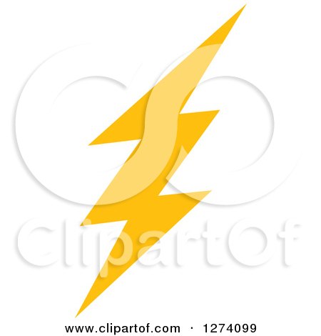 Clipart of a Bolt of Yellow Lightning 10 - Royalty Free Vector Illustration by Vector Tradition SM