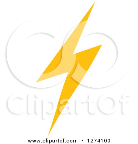 Clipart of a Bolt of Yellow Lightning 11 - Royalty Free Vector Illustration by Vector Tradition SM
