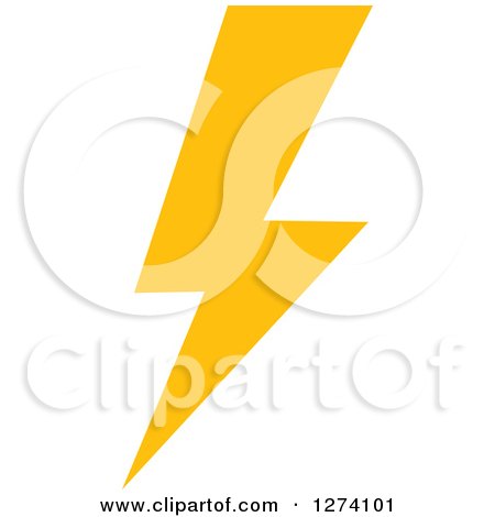 Clipart of a Bolt of Yellow Lightning 9 - Royalty Free Vector Illustration by Vector Tradition SM