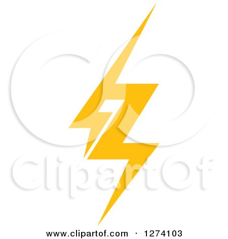 Clipart of a Bolt of Yellow Lightning 8 - Royalty Free Vector Illustration by Vector Tradition SM