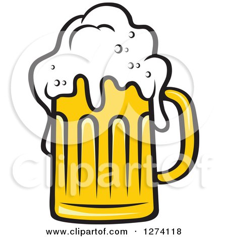 Clipart of a Frothy Mug of Beer 25 - Royalty Free Vector Illustration by Vector Tradition SM