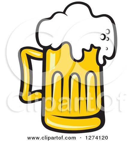 Clipart of a Frothy Mug of Beer 27 - Royalty Free Vector Illustration by Vector Tradition SM