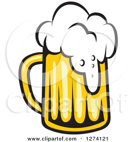 Clipart of a Frothy Mug of Beer 26 - Royalty Free Vector Illustration by Vector Tradition SM