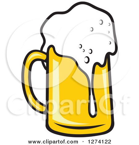 Clipart of a Frothy Mug of Beer 23 - Royalty Free Vector Illustration by Vector Tradition SM