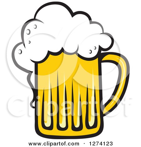 Clipart of a Frothy Mug of Beer 24 - Royalty Free Vector Illustration by Vector Tradition SM