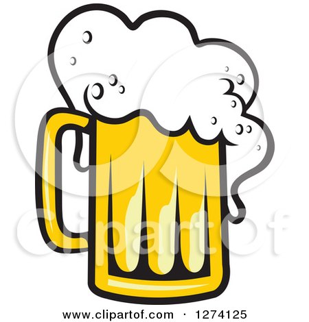 Clipart of a Frothy Mug of Beer 21 - Royalty Free Vector Illustration by Vector Tradition SM