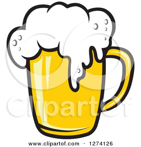 Clipart of a Frothy Mug of Beer 20 - Royalty Free Vector Illustration by Vector Tradition SM