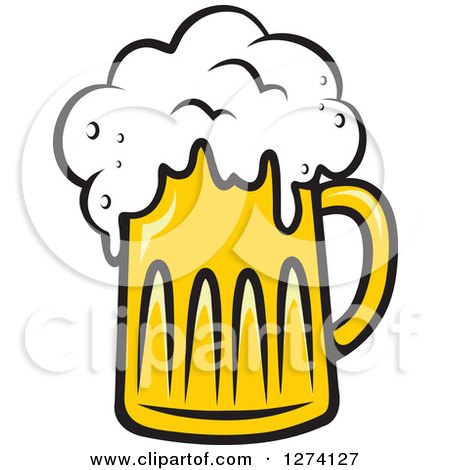 Clipart of a Frothy Mug of Beer 19 - Royalty Free Vector Illustration by Vector Tradition SM