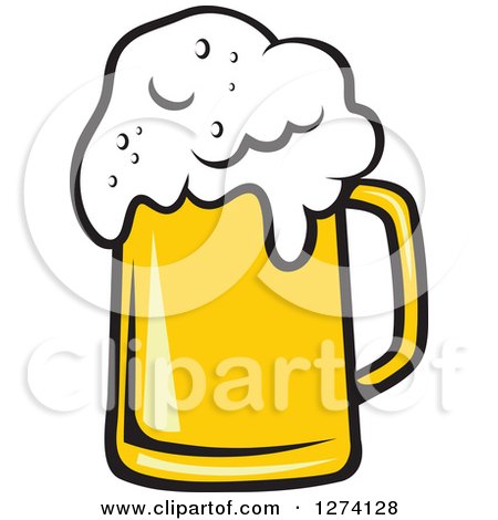 Clipart of a Frothy Mug of Beer 28 - Royalty Free Vector Illustration by Vector Tradition SM