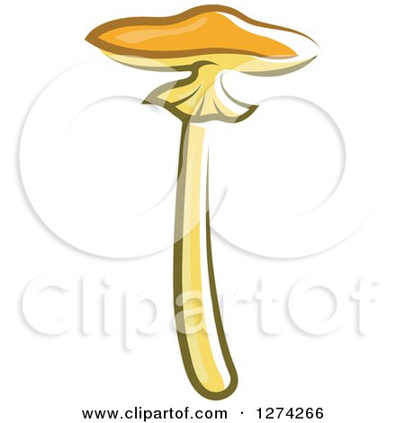 Clipart of a Tall Toadstool Mushroom - Royalty Free Vector Illustration by Vector Tradition SM