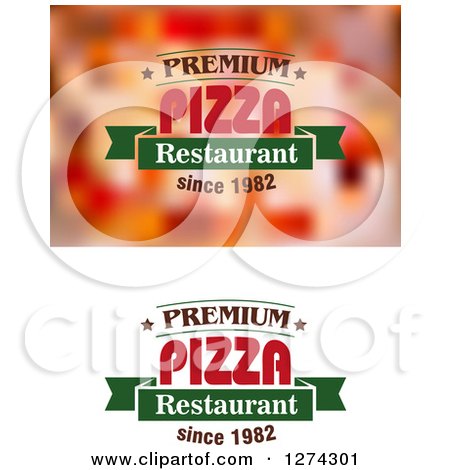 Clipart of Pizza Text Designs 2 - Royalty Free Vector Illustration by Vector Tradition SM