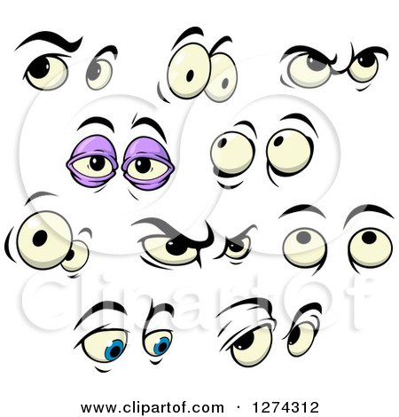 Clipart of Expressional Eyes - Royalty Free Vector Illustration by Vector Tradition SM