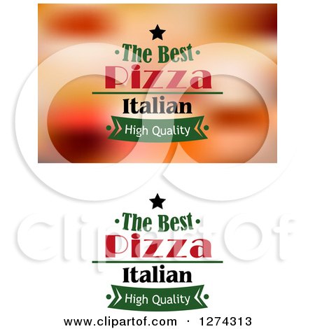Clipart of Pizza Text Designs 3 - Royalty Free Vector Illustration by Vector Tradition SM