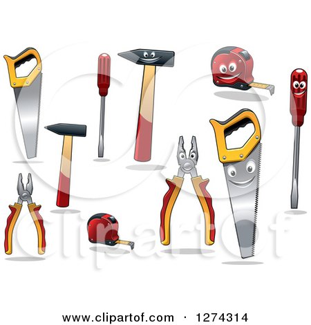 Clipart of Tools and Characters - Royalty Free Vector Illustration by Vector Tradition SM