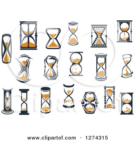 Clipart of Hourglasses - Royalty Free Vector Illustration by Vector Tradition SM