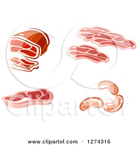 Clipart of Red Meats - Royalty Free Vector Illustration by Vector Tradition SM