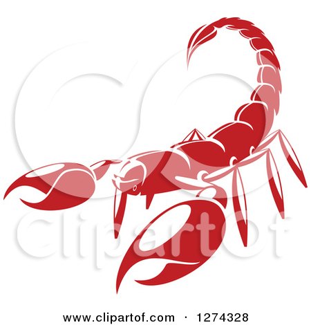 Clipart of a Red Scorpion - Royalty Free Vector Illustration by Vector Tradition SM