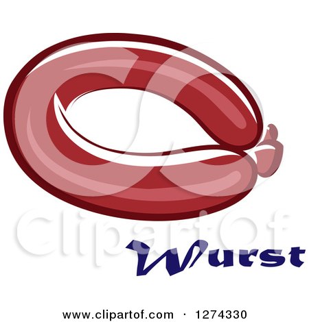 Clipart of a Bratwurst and Text - Royalty Free Vector Illustration by Vector Tradition SM