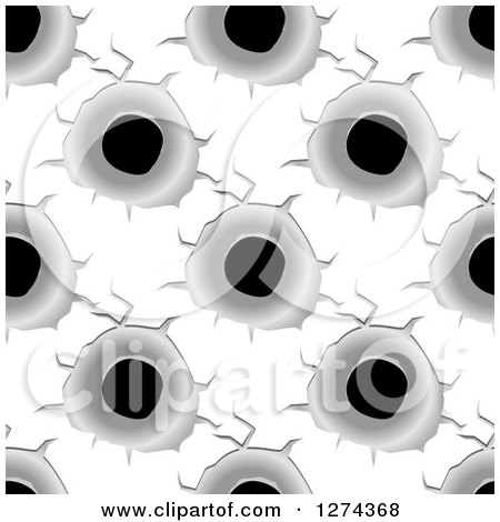Clipart of a Seamless Pattern Background of Bullet Holes 2 - Royalty Free Vector Illustration by Vector Tradition SM