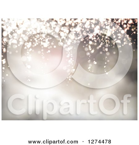 Clipart of a Blurred Christmas Background with Lights - Royalty Free Vector Illustration by vectorace