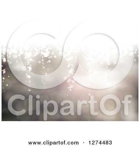 Clipart of a Blurred Christmas Background with Lights 5 - Royalty Free Vector Illustration by vectorace