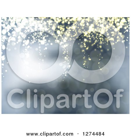 Clipart of a Blurred Christmas Background with Lights 6 - Royalty Free Vector Illustration by vectorace