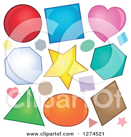 Clipart of Colorful Shapes - Royalty Free Vector Illustration by visekart