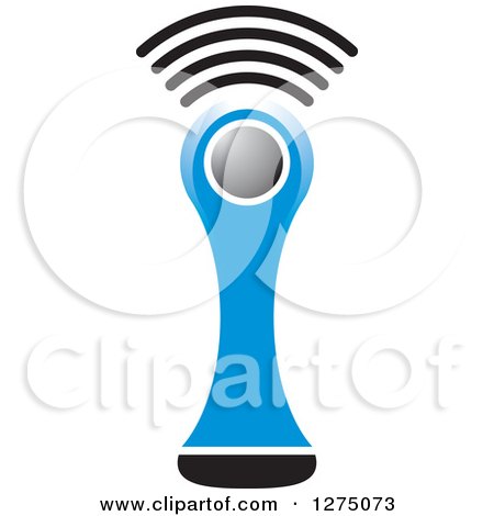 Clipart of a Blue Medical Scanner - Royalty Free Vector Illustration by Lal Perera