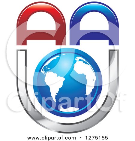 Clipart of a Blue and White Earth with Aau Letters - Royalty Free Vector Illustration by Lal Perera
