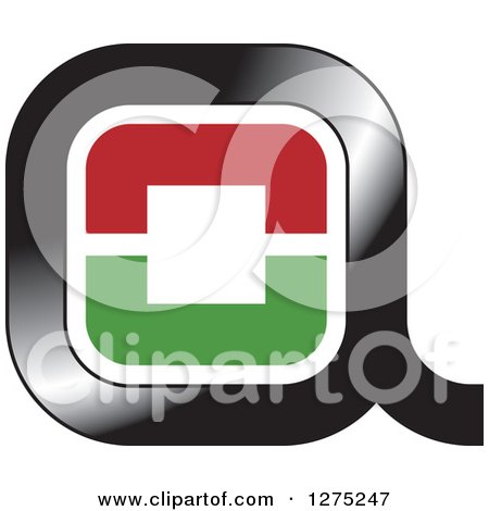 Clipart of a Black Red and Green Letter a Design - Royalty Free Vector Illustration by Lal Perera