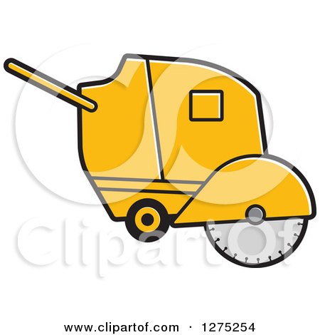 Clipart of a Concrete Cutter Machine - Royalty Free Vector Illustration by Lal Perera
