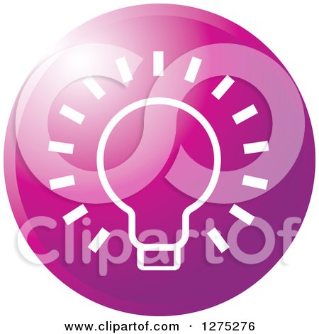 Clipart of a Gradient Purple Light Bulb Icon - Royalty Free Vector Illustration by Lal Perera