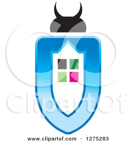 Clipart of a Window Beetle - Royalty Free Vector Illustration by Lal Perera