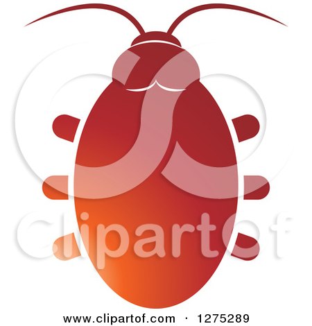 Clipart of a Gradient Red Beetle - Royalty Free Vector Illustration by Lal Perera