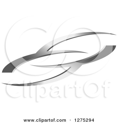 Clipart of a Silver Abstract Design - Royalty Free Vector Illustration by Lal Perera