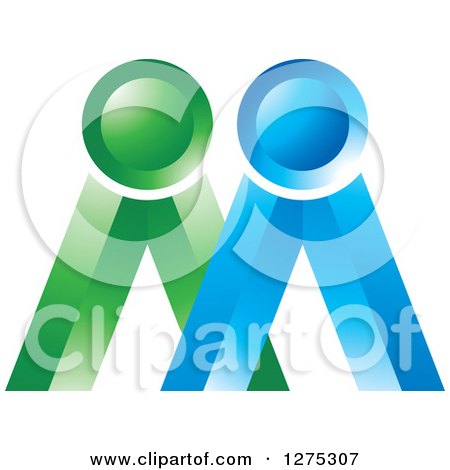 Clipart of a Blue and Green Icon - Royalty Free Vector Illustration by Lal Perera