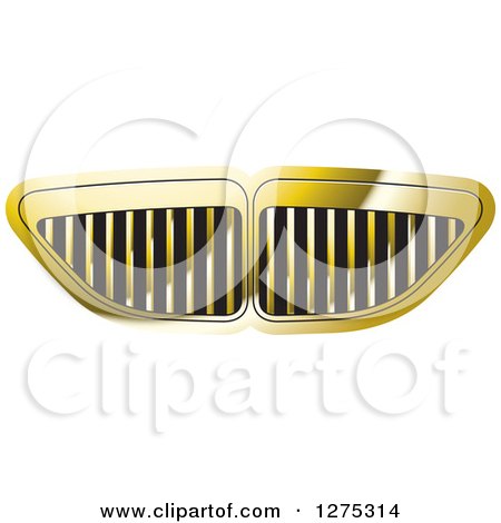 Clipart of a Gold Grid, Vent or Grill Design - Royalty Free Vector Illustration by Lal Perera
