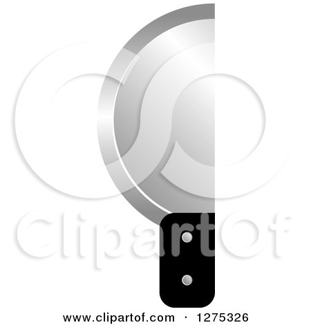Clipart of a Black and Silver Knife - Royalty Free Vector Illustration by Lal Perera