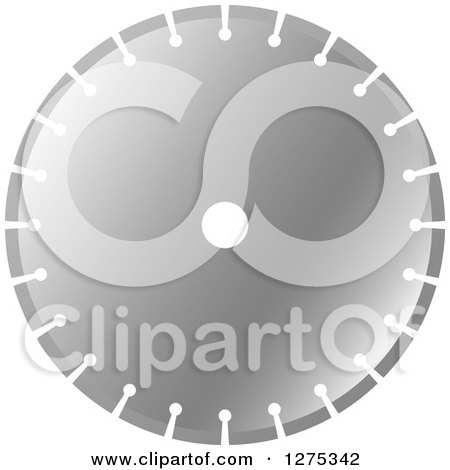 Clipart of a Silver Concrete Cutter Blade - Royalty Free Vector Illustration by Lal Perera