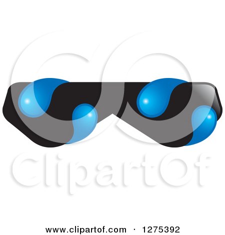 Clipart of a Sunglasses and Water Drops Design - Royalty Free Vector Illustration by Lal Perera