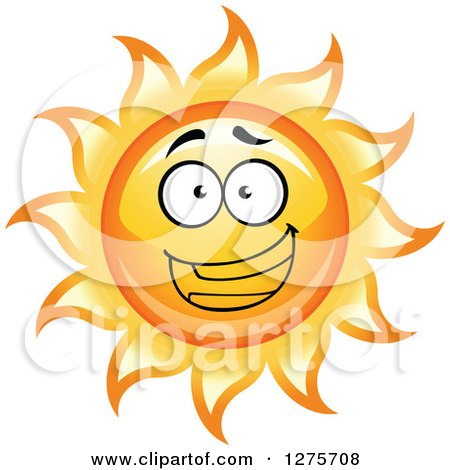 Clipart of a Happy Sun - Royalty Free Vector Illustration by Vector Tradition SM