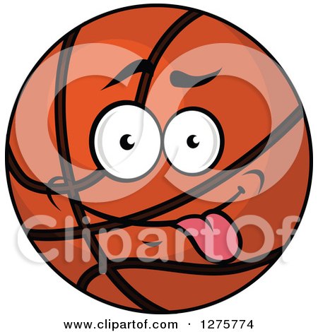 Clipart of a Goofy Basketball Character - Royalty Free Vector Illustration by Vector Tradition SM