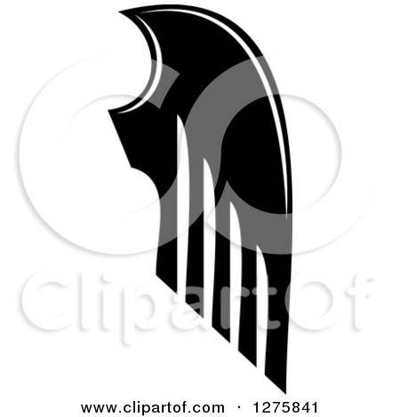 Clipart of a Black and White Wing 2 - Royalty Free Vector Illustration by Vector Tradition SM