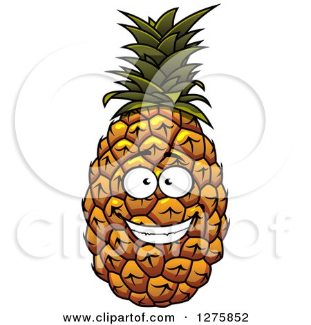 Clipart of a Grinning Pineapple - Royalty Free Vector Illustration by Vector Tradition SM