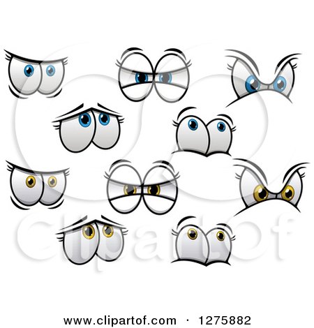 Clipart of Expressional Female Eyes - Royalty Free Vector Illustration by Vector Tradition SM