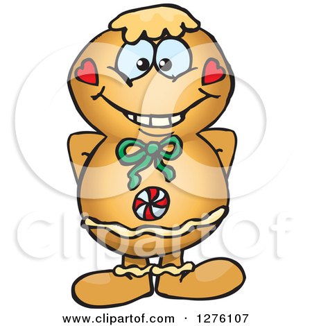 Clipart of a Happy Gingerbread Man - Royalty Free Vector Illustration by Dennis Holmes Designs